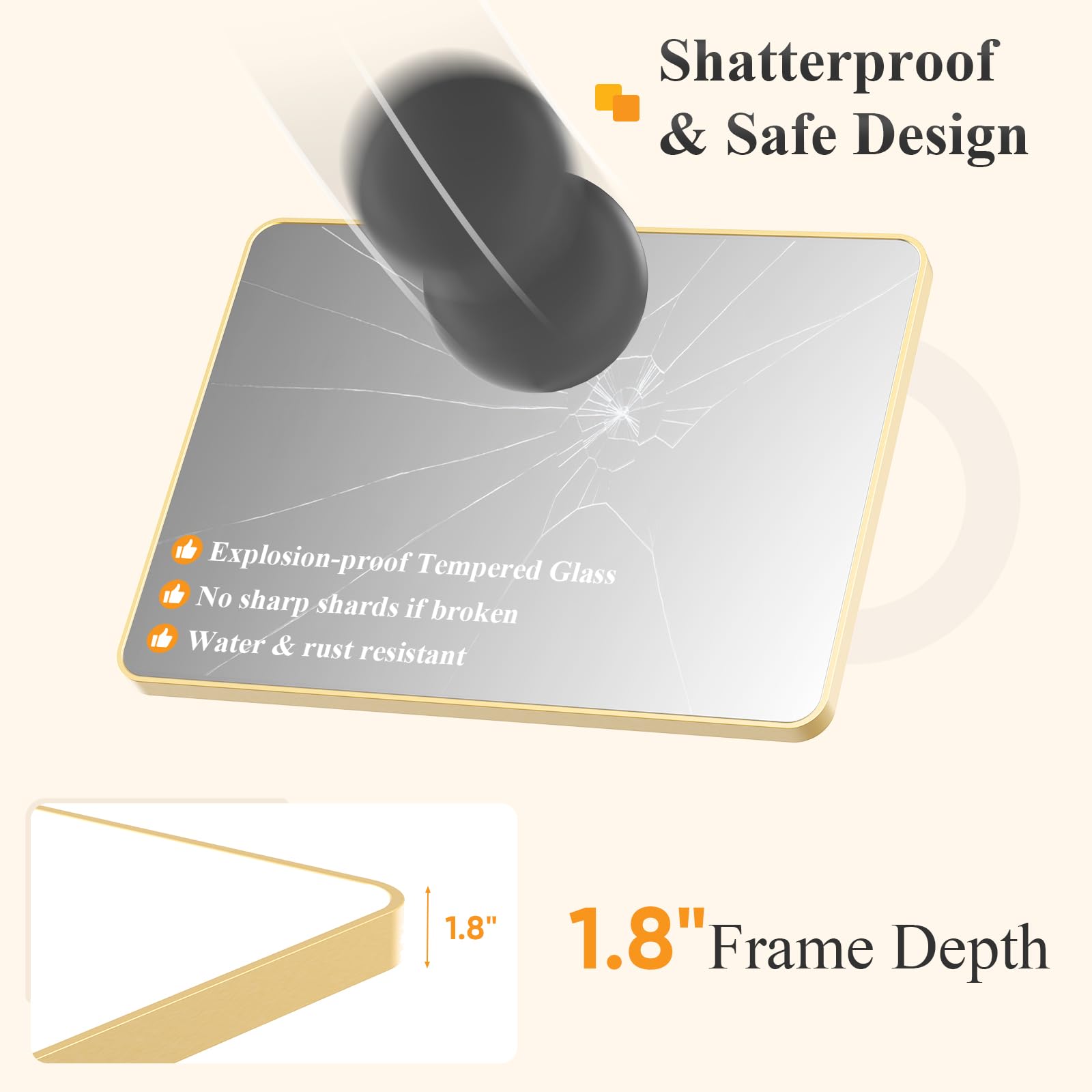 Sweetcrispy 24"x36" Arched Black Bathroom Mirrors for Wall | Bathroom Mirrors for Over Sink, Metal Framed with HD Shatter-Proof Glass for Entryway, Bedroom, Home Decor