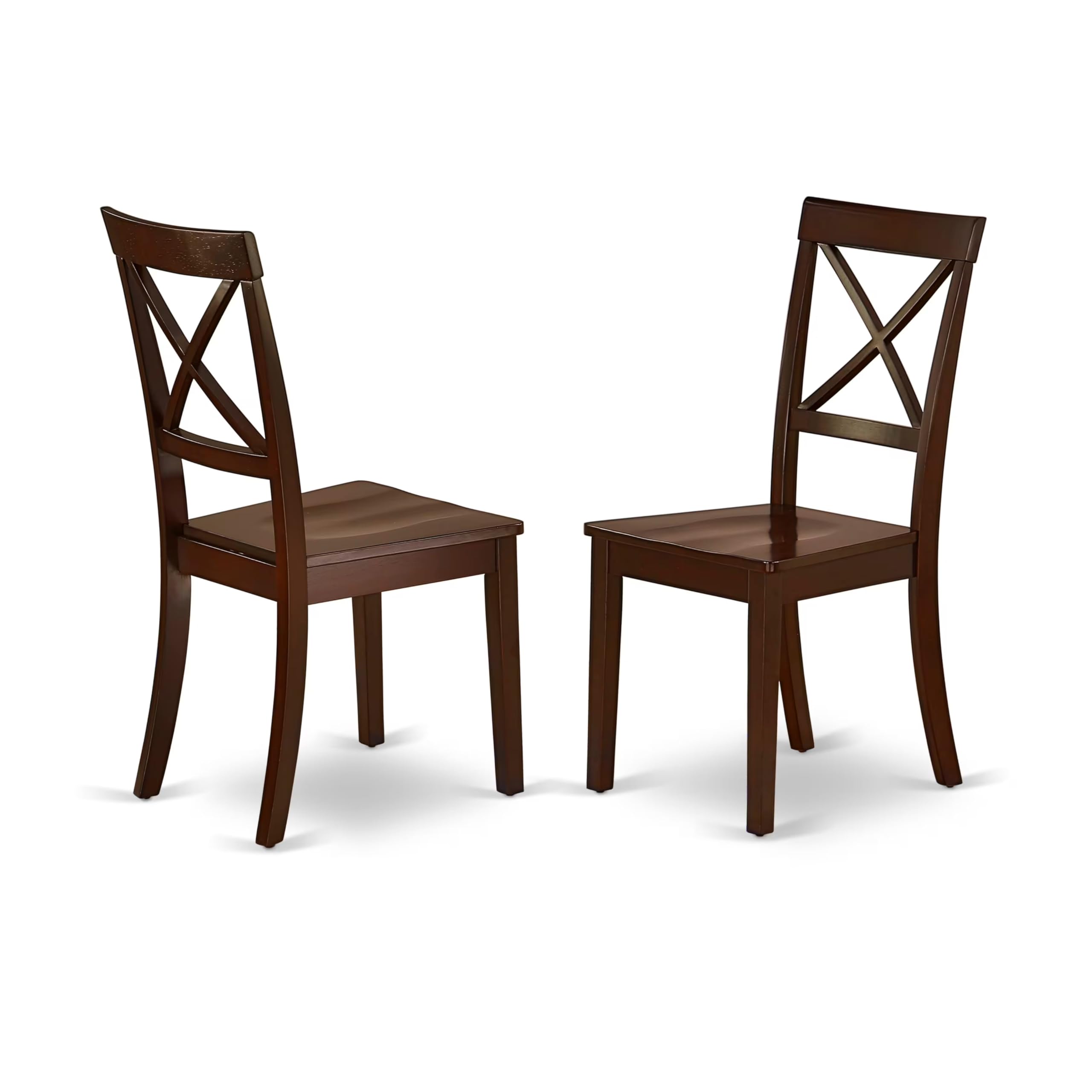 East West Furniture DLBO5-WHI-W 5 Piece Kitchen Table Set for 4 Includes a Round Dining Room Table with Dropleaf and 4 Solid Wood Seat Chairs, 42x42 Inch, Linen White