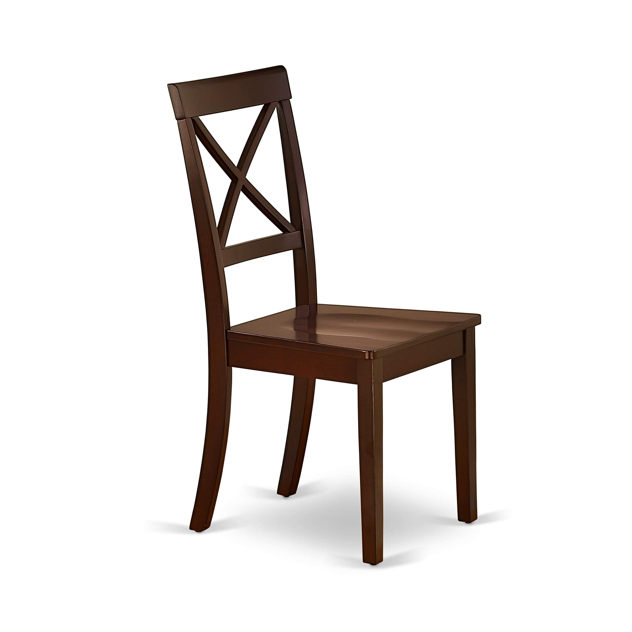 East West Furniture DLBO5-WHI-W 5 Piece Kitchen Table Set for 4 Includes a Round Dining Room Table with Dropleaf and 4 Solid Wood Seat Chairs, 42x42 Inch, Linen White