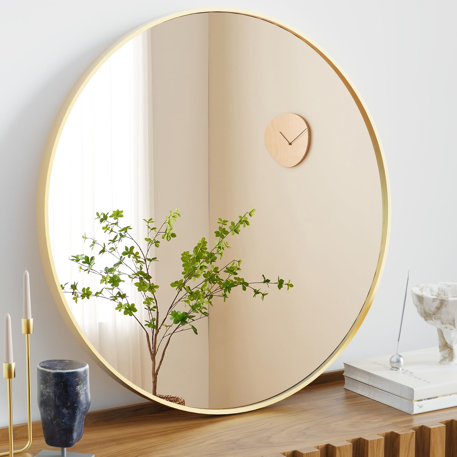 Sweetcrispy 24"x36" Arched Black Bathroom Mirrors for Wall | Bathroom Mirrors for Over Sink, Metal Framed with HD Shatter-Proof Glass for Entryway, Bedroom, Home Decor