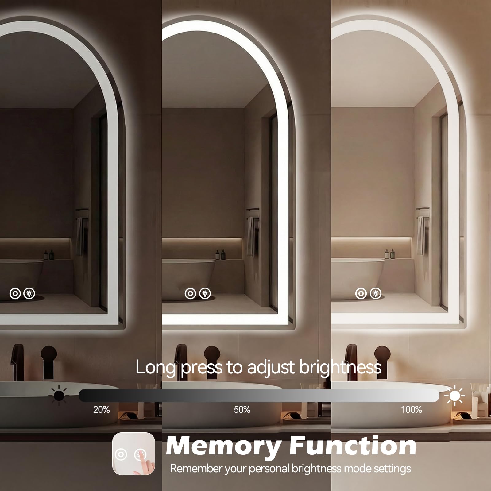 Sweetcrispy 24"x36" Arched Black Bathroom Mirrors for Wall | Bathroom Mirrors for Over Sink, Metal Framed with HD Shatter-Proof Glass for Entryway, Bedroom, Home Decor