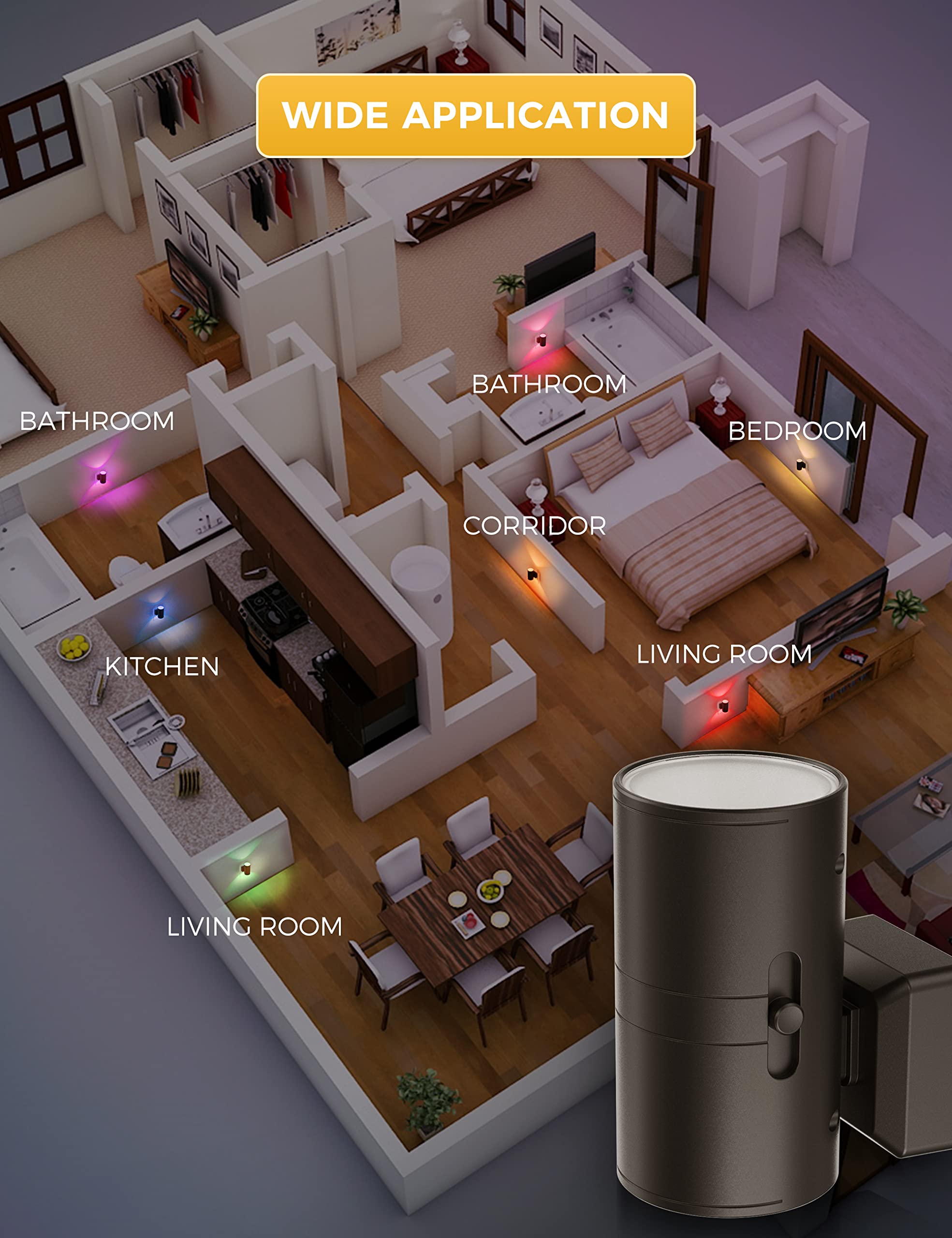 L LOHAS LED Night Light Plug in, Modern Night Lights Plug into Wall, Dusk to Dawn Sensor, Soft White 3000K, 0-100LM Adjustable Brightness, Dimmable Night Lights for Hallway Bedroom Stairway, 2 Pack